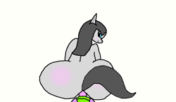 Size: 905x529 | Tagged: explicit, artist:undeadponysoldier, spike, oc, oc:klavinova, alternate version, anal, bedroom eyes, blushing, butt blush, canon x oc, crack shipping, dragon, dragon on pony action, earth pony, female, foalcon, g4, imported from derpibooru, interspecies, mare, penetration, pony, sex, ship:spikenova, shipping, the ass was fat