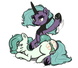 Size: 1563x1359 | Tagged: explicit, artist:hipsanon, editor:minus, oc, oc:emerald jewel, abuse, anus, balls, bruised, butt, clothes, color, color edit, colored, colt, colt quest, edit, editor needed, foal, foal abuse, foalcon, imported from derpibooru, male, nudity, oc only, pain, plot, pony, punishment, sad, shoes, spanking, step-mother, unicorn