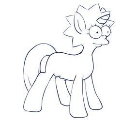 Size: 600x600 | Tagged: explicit, artist:aogami, animated, crotchboobs, dildo, disembodied penis, female, female focus, filly, foal, foalcon, frame by frame, gif, horn, hybrid penis, imported from derpibooru, lisa simpson, magic, male, male focus, masturbation, monochrome, not salmon, nudity, penis, ponified, pony, sex toy, solo focus, teats, the simpsons, transformation, unicorn, wat, what has magic done, why