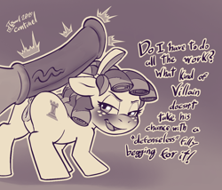 Size: 1117x958 | Tagged: explicit, artist:soulcentinel, anatomically correct, anus, asking for it, begging for it, blushing, clitoris, cozy glow, cozy glutes, female, foalcon, g4, imported from derpibooru, interspecies, lord tirek, male, monochrome, nudity, offscreen character, pegasus, penis, pony, ship:cozirek, shipping, size difference, straight, text, that is one troubled filly, vulva, vulvar winking, will it fit, wingless