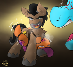 Size: 1833x1697 | Tagged: explicit, artist:kingkrail, rainbow dash, scootaloo, series:caballeron's prize, abuse, age difference, ahegao, ambiguous penetration, belly riding, bondage, breath, cross-popping veins, desert, doctor caballeron, drool, earth pony, female, filly, foal, foalcon, g4, gradient background, imported from derpibooru, male, mind break, open mouth, pegasus, pony, scootabuse, sex, ship:scootalleron, stallion, stallion on filly, straight, sweat