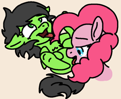 Size: 769x631 | Tagged: questionable, artist:lockhe4rt, pinkie pie, oc, oc:filly anon, ahegao, bust, canon x oc, chest fluff, colored, cunnilingus, earth pony, featureless crotch, featureless crotch sex, female, filly, flat colors, foal, foalcon, frog (hoof), g4, imported from derpibooru, lesbian, open mouth, oral, pony, sex, simple background, sketch, tongue out, underhoof