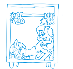 Size: 640x600 | Tagged: explicit, artist:ficficponyfic, oc, oc:emerald jewel, oc:sensoria, adult, age difference, bedroom eyes, blank flank, blind, closet, clothes hanger, colt, colt on mare, colt quest, cyoa, doggy style, drool, earth pony, female, foal, foalcon, foaldom, from behind, hair over eyes, hair over one eye, horn, imported from derpibooru, lineart, lust, male, mare, monochrome, penetration, pony, reverse foalcon, sex, skinny, story included, straight, straight shota, thin, tongue out, unicorn, vaginal, wavy mouth