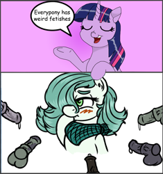 Size: 904x960 | Tagged: explicit, artist:hipsanon, artist:usattesa, twilight sparkle, oc, oc:emerald jewel, adult, age difference, balls, bandana, big dom small sub, blushing, child, color, colt, colt quest, disembodied penis, dominant, earth pony, edit, erection, everypony has weird fetishes, female, femboy, flared, foal, foalcon, g4, gasp, gay, girly, hair over one eye, hoof on chin, horsecock, huge mane, imminent orgy, imminent sex, imported from derpibooru, interspecies, lip bite, lust, male, male focus, maledom, malesub, medial ring, meme, nudity, oc only, op has doomed us all, op is trying to start a meme, penis, pony, precum, sausage fest, solo focus, stallion, stallion on colt, submissive, template, text, trap, zebra
