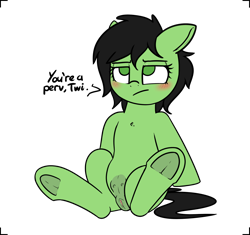Size: 1605x1509 | Tagged: explicit, artist:cutelewds, twilight sparkle, oc, oc:filly anon, blushing, camera, clitoris, crotchboobs, dark genitals, delicious flat crotch, earth pony, female, filly, filly anon is not amused, floppy ears, foal, foalcon, frog (hoof), g4, implied twilight sparkle, imported from derpibooru, nipples, nudity, pony, simple background, solo, solo female, teats, text, transparent background, twilight is a foal fiddler, unamused, underhoof, vulva, vulvar winking