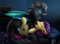 Size: 1280x930 | Tagged: explicit, artist:pridark, oc, oc:ebony crescent, ahegao, bat pony, bat pony oc, changeling, changeling domination, changeling male on filly action, changeling on filly action, changeling on pony action, dock, female, filly, foal, foalcon, imported from derpibooru, interspecies, male, missionary position, nudity, open mouth, penetration, penis, pony, sex, straight, tongue out, vaginal