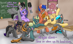 Size: 3700x2250 | Tagged: explicit, artist:firestarsartdump, oc, oc:aerial ace, oc:dawn venta, oc:midnight reverie, oc:nettle kiss, alternate version, an egg being attacked by sperm, anus, bat pony, bat pony oc, bisexual, blushing, butt, creampie, cum, dialogue, dock, egg cell, female, foal orgy, foalcon, group sex, high res, horsecock, imported from derpibooru, impregnation, internal cumshot, lesbian, male, mare, misspelling, nudity, oc only, open mouth, orgy, pegasus, penetration, penis, plot, ponut, pony, sex, sex education, spermatozoon, spread legs, spread pussy, spreading, stallion, straight, unicorn, unnamed oc, vagina, vaginal, vaginal secretions, vulva, x-ray, ych result