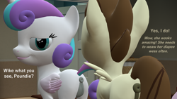 Size: 1920x1080 | Tagged: explicit, artist:papadragon69, princess flurry heart, 3d, anus, baby, baby pony, baby talk, babycon, bedroom eyes, butt, female, flurrybutt, foalcon, g4, imported from derpibooru, male, missing accessory, nudity, plot, ponut, pony, pound cake, presenting, puffy anus, ship:poundflurry, shipping, source filmmaker, spread wings, straight, vulva, wingboner, wings