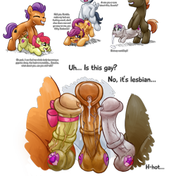 Size: 7500x7500 | Tagged: explicit, artist:smudge proof, apple bloom, button mash, scootaloo, sweetie belle, absurd resolution, alternate version, anal, ball cutie mark, cock transformation, colt, colt on filly, cum, cum out mouth, cum through, cutie mark crusaders, dialogue, earth pony, female, filly, flared, foal, foalcon, frottage, g4, gay, group sex, horsecock, imported from derpibooru, lesbian, male, medial ring, nudity, penetration, penis, permanent, pony, rumble, sex, ship:rumbloo, ship:sweetiemash, ship:tenderbloom, shipping, simple background, straight, tender taps, the cmc's cutie marks, transformation, transparent background, urethra, vaginal, vein, veiny cock, vulgar