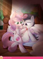 Size: 992x1346 | Tagged: explicit, artist:sip, sweetie belle, afterglow, aftersex, anus, colt, dock, drool, drool string, duo, duo male and female, female, fetish, filly, fluids, foal, foalcon, g4, hoof fetish, hoof licking, hoof polish, imported from derpibooru, leg love, licking, male, nail polish, nudity, pegasus, penis, ponut, pony, precum, reasonably sized genitals, rumble, ship:rumbelle, shipping, straight, the cmc's cutie marks, tongue out, unicorn, vulva