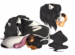 Size: 2560x1866 | Tagged: explicit, artist:coffee tree, oc, oc:coffin tree, oc:d, ball worship, balls, balls fetish, cunnilingus, female, fetish, foalcon, gypsy vanner, horsecock, imported from derpibooru, male, nudity, oc only, oral, penis, sex, shipping, size difference, straight, unshorn fetlocks