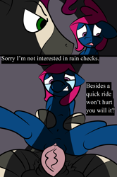 Size: 1796x2708 | Tagged: explicit, grimdark, artist:justanotherponyartblog, oc, oc:muddy splash, balls, comic, commission, crying, defloration, earth pony, female, filly, foal, foalcon, imported from derpibooru, interspecies, just another pony art blog, male, nudity, oc only, penetration, penis, pony, rape, reverse cowgirl, sex, straight, vaginal, virgin, zebra, zebra supremacy