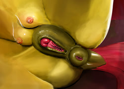 Size: 848x606 | Tagged: explicit, artist:hexado, apple bloom, anatomically correct, anatomically incorrect, anus, clitoris, close-up, crotchboobs, dock, earth pony, female, foalcon, frontgina, g4, imported from derpibooru, nipples, nudity, ponut, pony, solo, solo female, teats, vulva