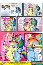Size: 1116x1673 | Tagged: explicit, artist:anibaruthecat, fluttershy, rainbow dash, comic:cluttercrash, advertisement, aftersex, anus, bedroom eyes, blushing, comic, creampie, cum, cum in mouth, cute, cute porn, dialogue, dripping, dripping from both ends, drool, drool string, dumbbell, eyes closed, female, filly, filly rainbow dash, floppy ears, foal, foalcon, french kiss, g4, heart, hoops, human vulva on pony, implied rape, imported from derpibooru, kiss on the lips, kissing, lesbian, licking, looking at each other, looking down, nudity, open mouth, pegasus, pony, presenting, presenting pussy, salivating, ship:flutterdash, shipping, sloppy kissing, smiling, spread wings, sweat, tongue out, vaginal secretions, vulva, wingboner, wings, younger