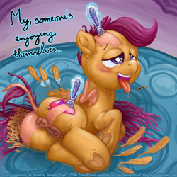 Size: 1500x1500 | Tagged: explicit, artist:smudge proof, rarity, scootaloo, ahegao, anatomically correct, anus, blushing, clitoris, crotchboobs, cutie mark, cutiemarking, dialogue, dock, drool, ears, eyes open, feather, female, female focus, fetish, filly, foal, foalcon, frog (hoof), g4, imported from derpibooru, magic, masochism, nipples, nudity, offscreen character, open mouth, pegasus, plucked wings, plucking, ponut, pony, pun, razorblade, scootachicken, shaved, shaved tail, shaving, solo focus, source needed, teats, the cmc's cutie marks, tongue out, underhoof, useless source url, vaginal secretions, vulva, vulvar winking, wet