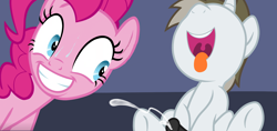 Size: 2000x945 | Tagged: explicit, artist:sasukex125, artist:viralpony, pinkie pie, oc, oc:baux, ahegao, colt, cum, cumming, edit, female, foal, foalcon, g4, imported from derpibooru, male, my little pony: friendship is magic, nudity, open mouth, penis, pony, secrets and pies, show accurate, show accurate porn, smiling, straight, tongue out